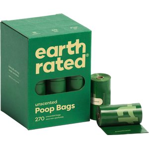 Earth Rated Dog Poop Bags, Refill Rolls, Unscented, 270 count
