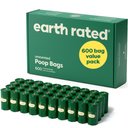 Earth Rated Dog Poop Bags, Refill Rolls, Unscented, 600 count