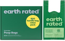 Earth Rated Dog Poop Bags with Handles, 600 count, Lavender Scented