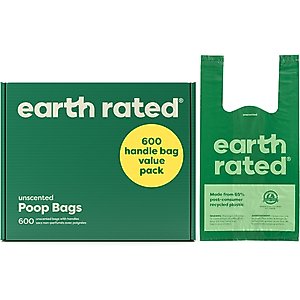 Earth Rated Dog Poop Bags with Handles, 600 count, Unscented
