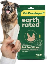 Earth Rated Hypoallergenic Grooming Bundle: 3-in-1 Dog Grooming Wipes, Unscented, 100 count + Ear Wipes Wild Oat Scent, 70 count + Eye Wipes Fragrance Free, 70 count slide 2 of 9