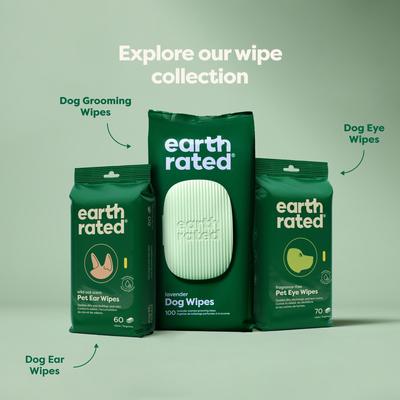 Show full view: Earth Rated Vet-Developed Hypoallergenic Pet Eye Wipes Fragrance Free, 70 count slide 9 of 11