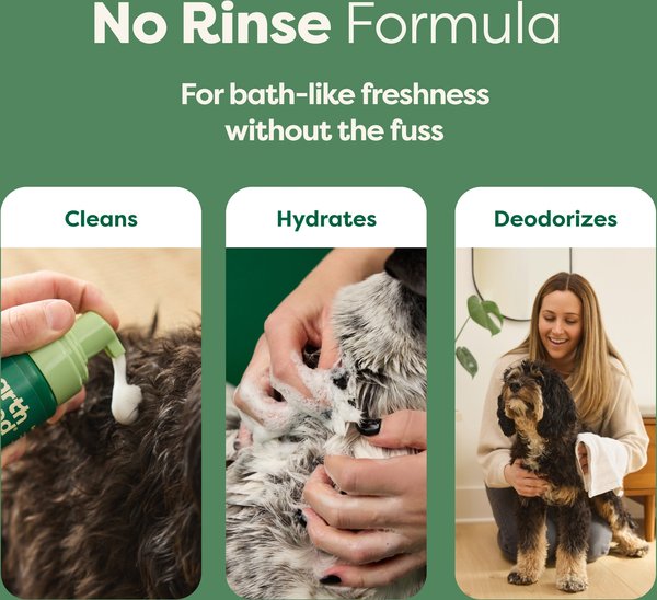 Show full view: Earth Rated No-Rinse Foaming Dog Shampoo, White Tea & Basil Scent, 7-fl oz bottle slide 3 of 9