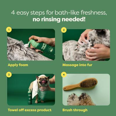 Show full view: Earth Rated No-Rinse Foaming Dog Shampoo, White Tea & Basil Scent, 7-fl oz bottle slide 5 of 9