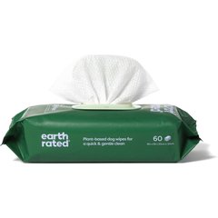 Earth Rated Thick Hypoallergenic Dog Grooming Wipes, Scented, 60 count
