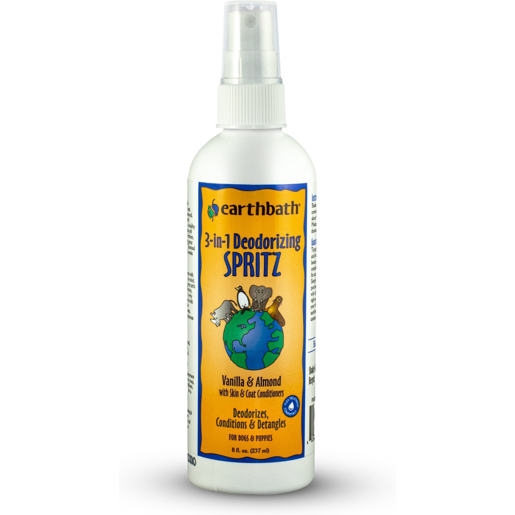 Earthbath 3-in-1 Deodorizing Vanilla Almond Dog Spray, 8-fl oz bottle