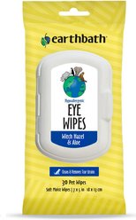 Earthbath Fragrance Free Hypoallergenic Cat & Dog Eye Wipes, 30 count