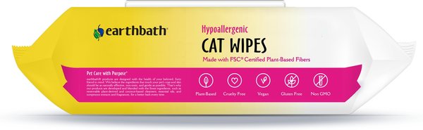 GNC Pets Hypoallergenic Cat Grooming Wipes, Fragrance Free