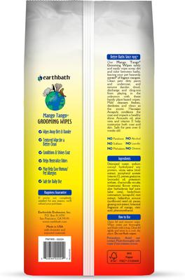 Show full view: Earthbath Mango Tango Cat & Dog Grooming Wipes, 100 count slide 7 of 8