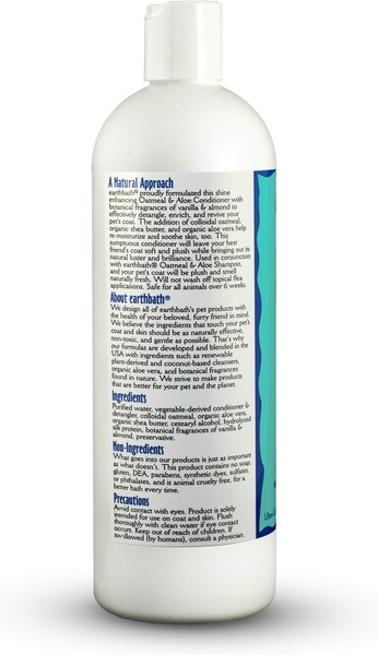 Show full view: Earthbath Oatmeal & Aloe Dog & Cat Conditioner, Vanilla & Almond, 16-fl oz bottle slide 7 of 10