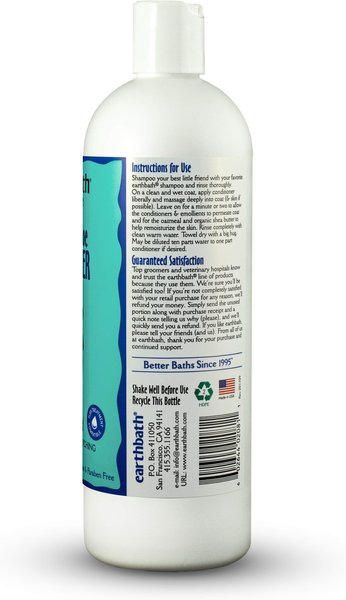 Show full view: Earthbath Oatmeal & Aloe Dog & Cat Conditioner, Vanilla & Almond, 16-fl oz bottle slide 8 of 10