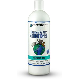 Earthbath Oatmeal & Aloe Fragrance Free Dog & Cat Conditioner, 16-fl oz bottle