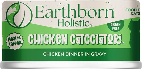Show full view: Earthborn Holistic Chicken Catcciatori Grain-Free Natural Adult Canned Cat Food, 3-oz, case of 24 slide 1 of 9