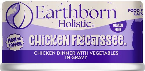 Show full view: Earthborn Holistic Chicken Fricatssee Grain-Free Natural Adult Canned Cat Food, 5.5-oz, case of 24 slide 1 of 10