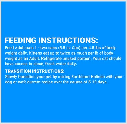 Show full view: Earthborn Holistic Chicken Fricatssee Grain-Free Natural Adult Canned Cat Food, 5.5-oz, case of 24 slide 9 of 10