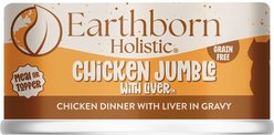 Earthborn Holistic Chicken Jumble with Liver Grain-Free Natural Canned Cat & Kitten Food, 5.5-oz, case of 24
