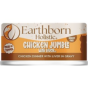 Earthborn Holistic Chicken Jumble with Liver Grain-Free Natural Canned Cat & Kitten Food, 5.5-oz, case of 24