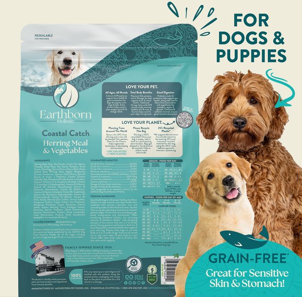 Earthborn Holistic Coastal Catch Herring Meal & Vegetables Grain-Free Dry Dog Food