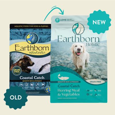 Show full view: Earthborn Holistic Coastal Catch Herring Meal & Vegetables Grain-Free Dry Dog Food, 4-lb bag slide 9 of 10