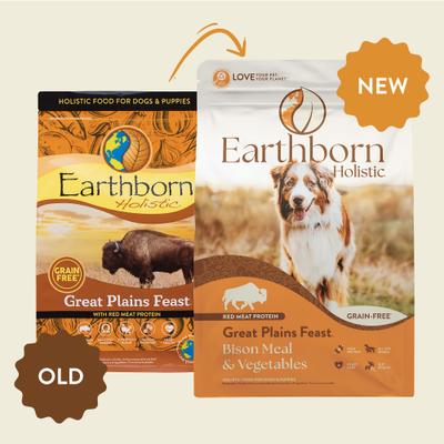Show full view: Earthborn Holistic Great Plains Feast Bison Meal & Vegetables Grain-Free Dry Dog Food, 12.5-lb bag slide 9 of 10