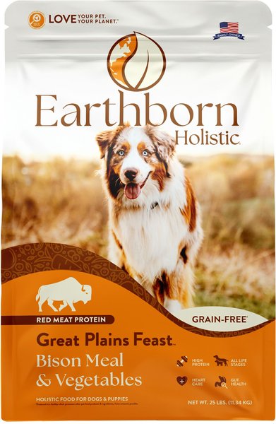 Earthborn Holistic Great Plains Feast Bison Meal & Vegetables Grain Free Dry Dog Food