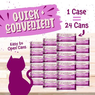 Show full view: Earthborn Holistic Harbor Harvest Grain-Free Natural Canned Cat & Kitten Food, 3-oz, case of 24 slide 7 of 10