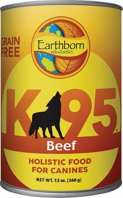 Show full view: Earthborn Holistic K95 Beef Recipe Grain-Free Canned Dog Food, 13-oz, case of 12 slide 1 of 10