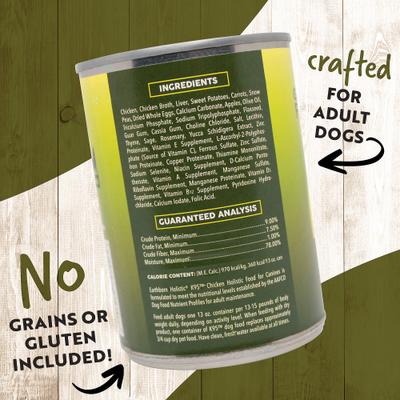 Show full view: Earthborn Holistic K95 Chicken Recipe Grain-Free Canned Dog Food, 13-oz, case of 12 slide 5 of 10