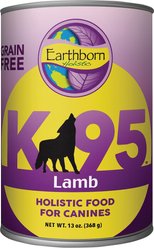 Earthborn Holistic K95 Lamb Recipe Grain-Free Canned Dog Food, 13-oz, case of 12
