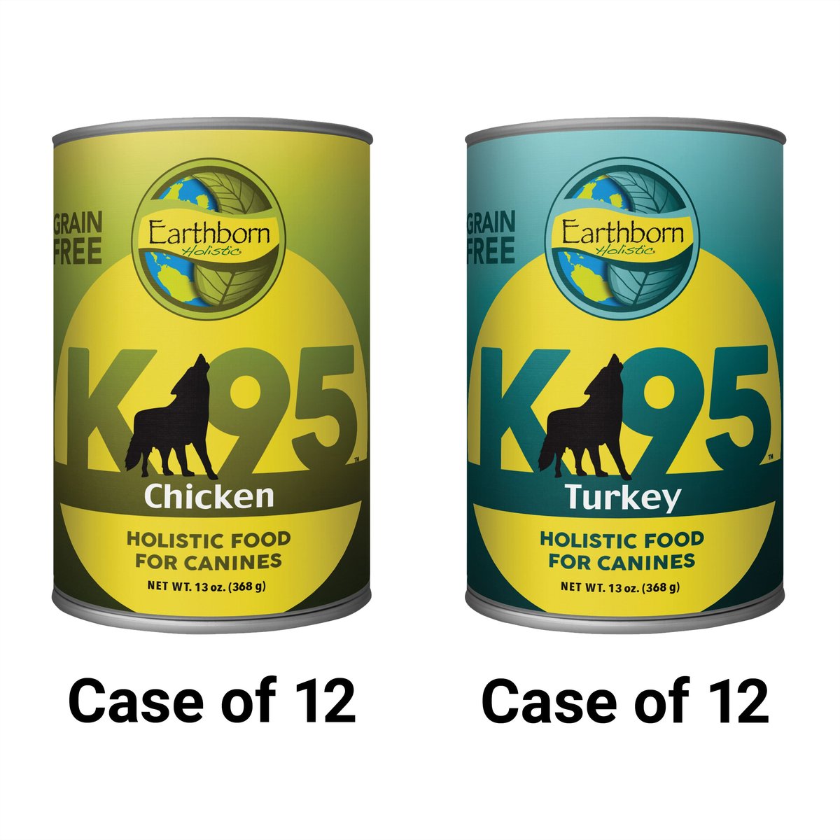 Earthborn Holistic K95 Turkey Recipe + K95 Chicken Recipe Canned Dog Food