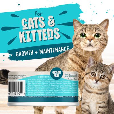 Show full view: Earthborn Holistic Monterey Medley Grain-Free Natural Canned Cat & Kitten Food, 5.5-oz, case of 24 + Earthborn Holistic Chicken Catcciatori Grain-Free Natural Adult Canned Cat Food, 5.5-oz, case of 24 slide 3 of 10