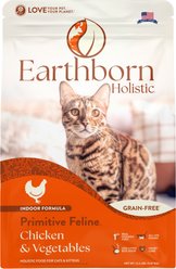 Earthborn Holistic Primitive Feline Chicken & Vegetables Grain-Free Dry Cat Food, 12.5-lb
