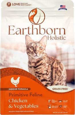 Show full view: Earthborn Holistic Primitive Feline Chicken & Vegetables Grain-Free Dry Cat Food, 12.5-lb slide 1 of 10