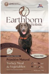 Earthborn Holistic Primitive Natural Turkey Meal & Vegetables Grain-Free Dry Dog Food, 4-lb bag