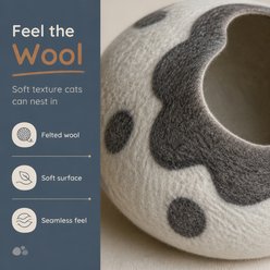Earthtone Solutions Cozy Pueblo Felted Wool Cat Cave Bed slide 2 of 8
