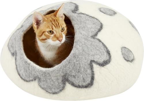 Show full view: Earthtone Solutions Cozy Pueblo Felted Wool Cat Cave Bed slide 3 of 7