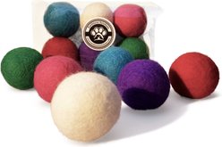 Earthtone Solutions Felted Wool Cat Ball Toy, 6 count