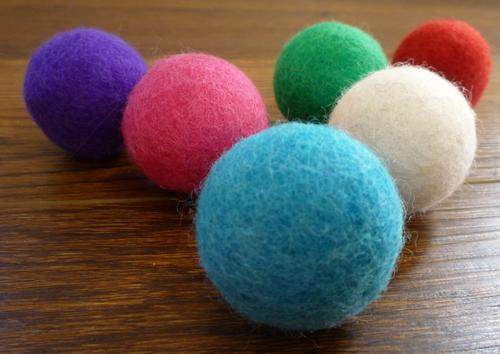 Show full view: Earthtone Solutions Felted Wool Cat Ball Toy, 6 count slide 5 of 9