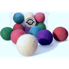 Earthtone Solutions Felted Wool Cat Ball Toy, 6 count