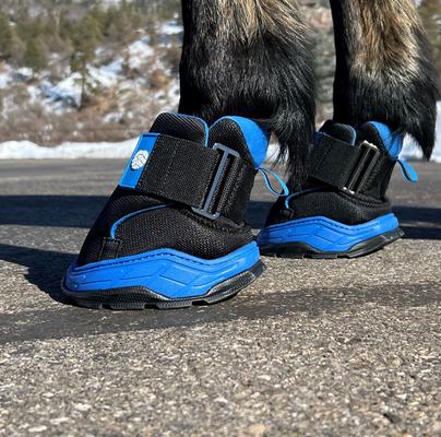 Show full view: EasyCare Easyboot Rx2 Horse Hoof Boot, Black/Blue, #000 slide 6 of 10