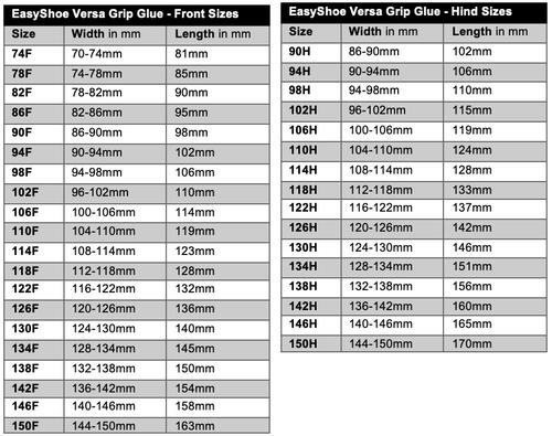 Show full view: EasyCare EasyShoe Versa Grip Glue Horseshoe, 2 count, Front 114 slide 8 of 10