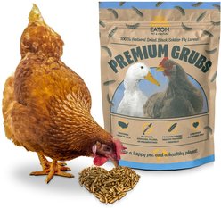 Eaton Pet & Pasture Premium Grubs USA Grown Black Soldier Fly Larvae Bird Treats, 1.5-lb bag