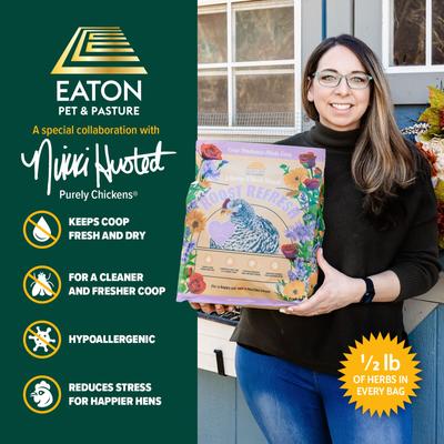 Show full view: Eaton Pet & Pasture Roost Refresh Hemp & Herb Blend Odor Eliminator Pest Control Chicken Bedding, 5-lb bag slide 7 of 8