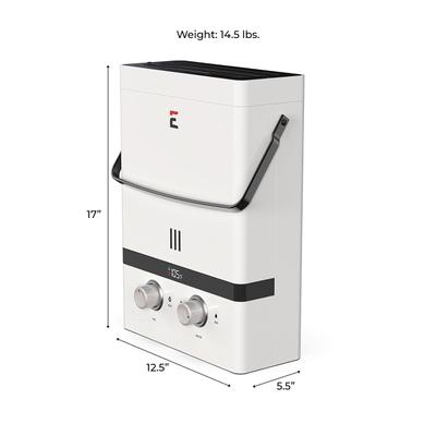 Show full view: Eccotemp Luxe Portable Outdoor Tankless Water Heater, 1.5-gal slide 4 of 12