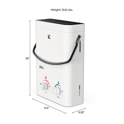 Show full view: Eccotemp Portable Outdoor Tankless Water Heater, 1.5-gal slide 4 of 12