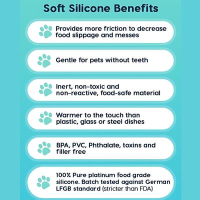 Show full view: EcoLeo Anti Whisker Fatigue Shallow Non-Skid Silicone Tilted Dog & Cat Bowl Small, Blush slide 5 of 9