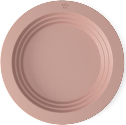 Show full view: EcoLeo Anti Whisker Fatigue Shallow Non-Skid Silicone Tilted Dog & Cat Bowl Small, Blush slide 8 of 9