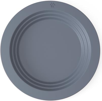 Show full view: EcoLeo Anti Whisker Fatigue Shallow Non-Skid Silicone Tilted Dog & Cat Bowl Small, Gray slide 8 of 9