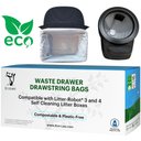 EcoLeo Automatic Litter-Robot Compatible & Compostable with Drawstrings Cat Litter Box Liners, 40 count