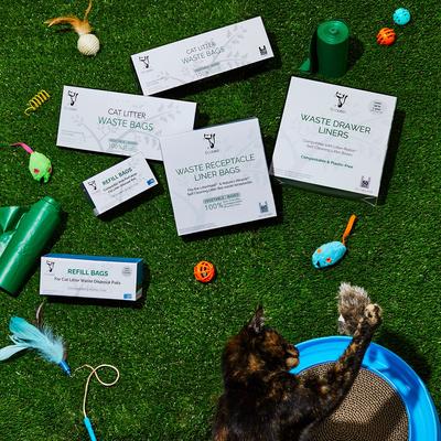 Show full view: EcoLeo Automatic Litter-Robot Compatible & Compostable with Handles Cat Litter Box Replacement Liners, 50 count slide 7 of 8